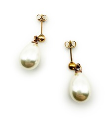 KISHOKACHI 希少価値 ティアパールドロップキャッチステンレスピアス