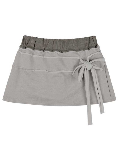FANCY CLUB(ファンシークラブ)の「A'GEM/9 × .kom 『FANCY CLUB/ファンシークラブ』 DYE-WASH TIE SKIRT/ウォッシュ タイスカート(スカート・レディース・ブラウン/グレー・FREE)」の16枚目の写真