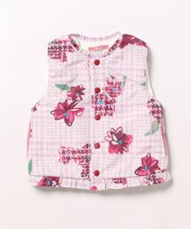 hakka baby（ハッカベビー）の「[ベビー]グレンチェックアートスミレプリントリバーシブルベスト（ベスト）」