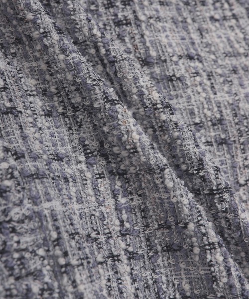 ツイードベロアカラーペプラムトップス（その他トップス）｜Fit more