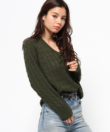 MOUSSY | Cable sweater(ニット/セーター)