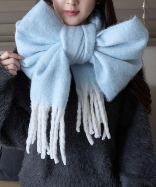 セール】WEGO/【25年秋冬新作】ワイドフリンジストール（マフラー