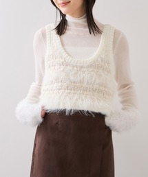 VIS | フェザーツイードニットビスチェ/2WAY(ベスト)