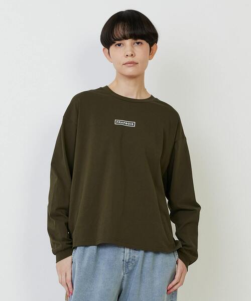 FRAPBOIS（フラボア）の「エトリーL.S.T（Tシャツ/カットソー・レディース・ホワイト/ブラック/カーキ/ブルー/イエロー・1/2）」の3枚目の写真