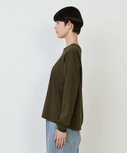 FRAPBOIS（フラボア）の「エトリーL.S.T（Tシャツ/カットソー・レディース・ホワイト/ブラック/カーキ/ブルー/イエロー・1/2）」の6枚目の写真