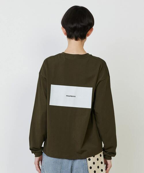 FRAPBOIS（フラボア）の「エトリーL.S.T（Tシャツ/カットソー・レディース・ホワイト/ブラック/カーキ/ブルー/イエロー・1/2）」の7枚目の写真
