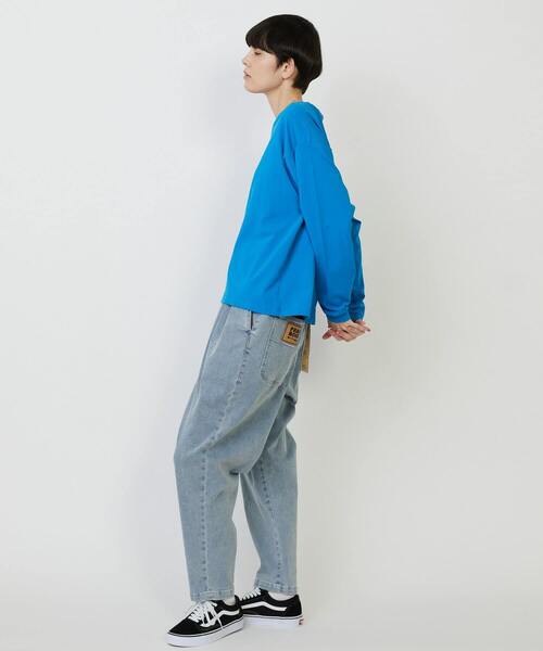 FRAPBOIS（フラボア）の「エトリーL.S.T（Tシャツ/カットソー・レディース・ホワイト/ブラック/カーキ/ブルー/イエロー・1/2）」の8枚目の写真