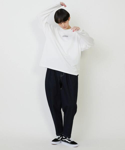 FRAPBOIS（フラボア）の「エトリーL.S.T（Tシャツ/カットソー・レディース・ホワイト/ブラック/カーキ/ブルー/イエロー・1/2）」の17枚目の写真