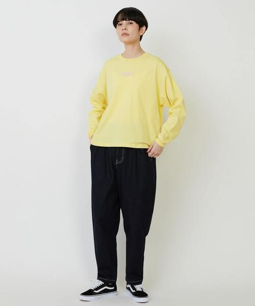 FRAPBOIS（フラボア）の「エトリーL.S.T（Tシャツ/カットソー・レディース・ホワイト/ブラック/カーキ/ブルー/イエロー・1/2）」の21枚目の写真