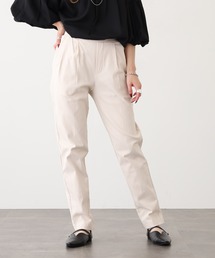 OMNES Another Edition スーパーストレッチツイル裏起毛タックパンツ