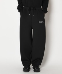 SUPERTHANKS | ポイント刺繍サイドタックワイドパンツ/Double-knit Embroidery Side-tuck Wide Pants(スウェットパンツ)