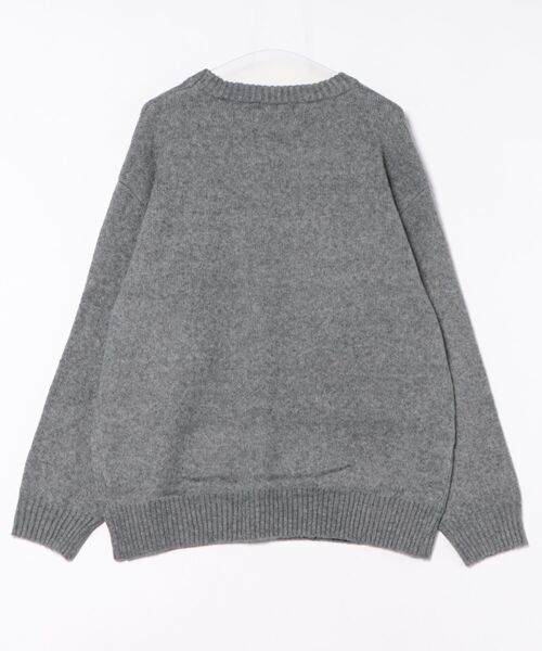 GORGE(ゴージ)の「《ふんわり映え》レディース 起毛 ロゴ刺繍 ニット プルオーバー 秋冬(ニット/セーター・レディース・ライトグレー/ボルドー/チャコール/ブルー/ピンク・F)」の6枚目の写真