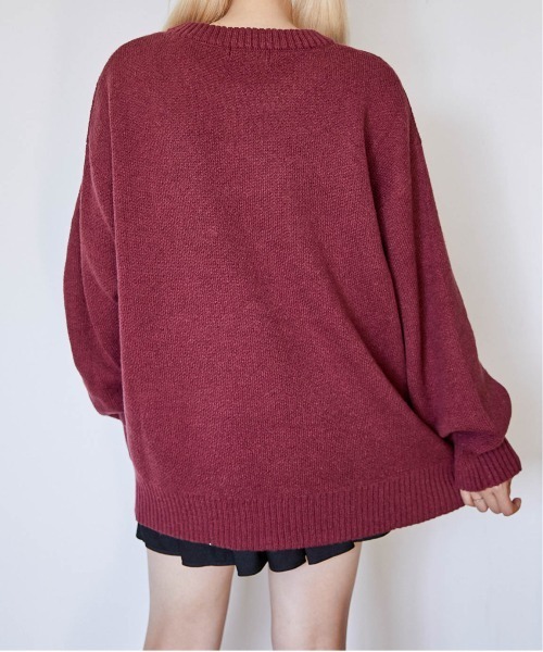 GORGE(ゴージ)の「《ふんわり映え》レディース 起毛 ロゴ刺繍 ニット プルオーバー 秋冬(ニット/セーター・レディース・ライトグレー/ボルドー/チャコール/ブルー/ピンク・F)」の14枚目の写真