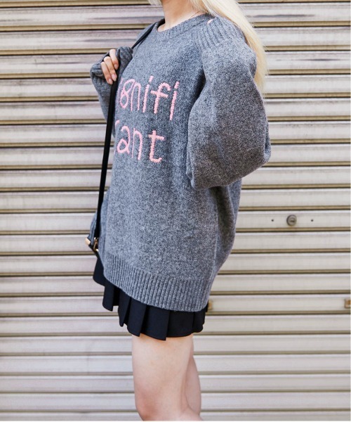 GORGE(ゴージ)の「《ふんわり映え》レディース 起毛 ロゴ刺繍 ニット プルオーバー 秋冬(ニット/セーター・レディース・ライトグレー/ボルドー/チャコール/ブルー/ピンク・F)」の21枚目の写真