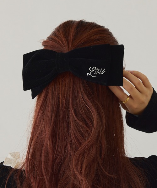 one after another NICE CLAUP（ワンアフターアナザーナイスクラップ）の「新色追加【LouLoumei】ビックリボンバレッタ（バレッタ/ヘアクリップ・レディース・アイボリー/ブラック/ベージュ/ブラック系その他/スミクロ・FREE）」の6枚目の写真