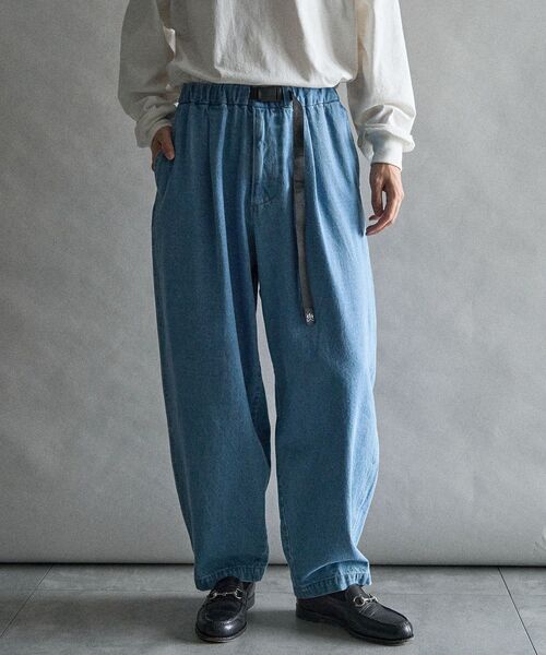 CRAFT STANDARD BOUTIQUE（クラフトスタンダードブティック）の「ワイドクライミングデニムパンツ（デニムパンツ・メンズ・グレー/ライトインディゴブルー/インディゴブルー・M/S/L）」の22枚目の写真