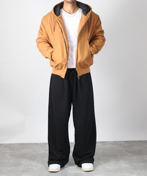 NYLAUS(ナイラス)の「【Nylaus】Quilted Liner Cotton Active Jacket / キルティングライナーコットン キャンバス アクティブジャケット 中綿ジャケット(ダウンジャケット/コート・メンズ・ブラック/キャメル・M/LL/L)」の4枚目の写真