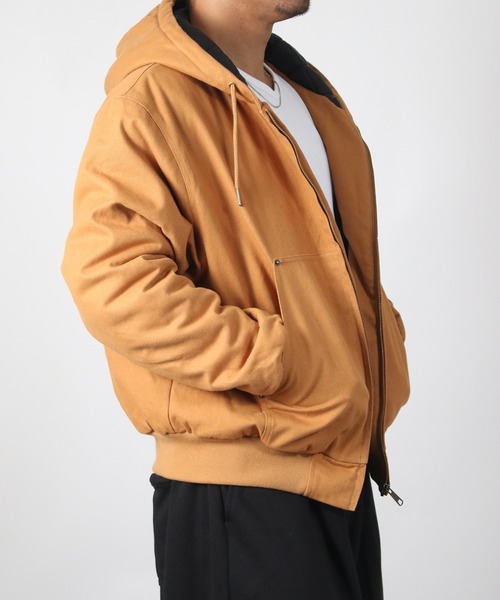 NYLAUS(ナイラス)の「【Nylaus】Quilted Liner Cotton Active Jacket / キルティングライナーコットン キャンバス アクティブジャケット 中綿ジャケット(ダウンジャケット/コート・メンズ・ブラック/キャメル・M/LL/L)」の8枚目の写真