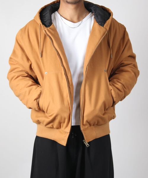 NYLAUS(ナイラス)の「【Nylaus】Quilted Liner Cotton Active Jacket / キルティングライナーコットン キャンバス アクティブジャケット 中綿ジャケット(ダウンジャケット/コート・メンズ・ブラック/キャメル・M/LL/L)」の10枚目の写真