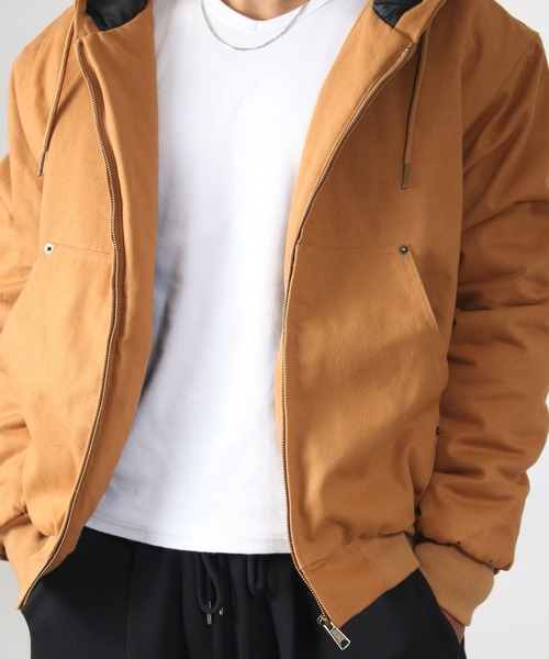 NYLAUS(ナイラス)の「【Nylaus】Quilted Liner Cotton Active Jacket / キルティングライナーコットン キャンバス アクティブジャケット 中綿ジャケット(ダウンジャケット/コート・メンズ・ブラック/キャメル・M/LL/L)」の11枚目の写真