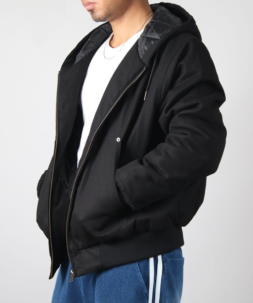 NYLAUS(ナイラス)の「【Nylaus】Quilted Liner Cotton Active Jacket / キルティングライナーコットン キャンバス アクティブジャケット 中綿ジャケット(ダウンジャケット/コート・メンズ・ブラック/キャメル・M/LL/L)」の14枚目の写真