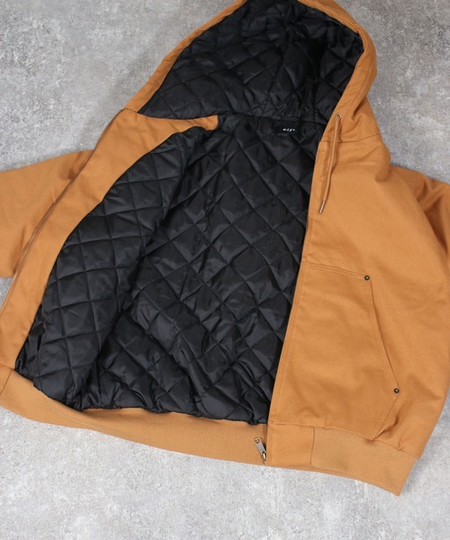 NYLAUS(ナイラス)の「【Nylaus】Quilted Liner Cotton Active Jacket / キルティングライナーコットン キャンバス アクティブジャケット 中綿ジャケット(ダウンジャケット/コート・メンズ・ブラック/キャメル・M/LL/L)」の20枚目の写真