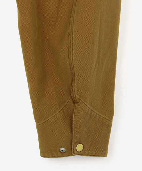 SCYE BASICS（サイベーシックス）の「SCYE BASICS | 〈別注〉 ストレッチコットンダックショートジャケット MEN（カバーオール・メンズ・ブラウン/Nat/ブラック・38/40）」の12枚目の写真