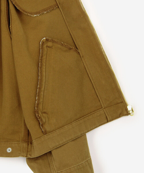 SCYE BASICS（サイベーシックス）の「SCYE BASICS | 〈別注〉 ストレッチコットンダックショートジャケット MEN（カバーオール・メンズ・ブラウン/Nat/ブラック・38/40）」の15枚目の写真