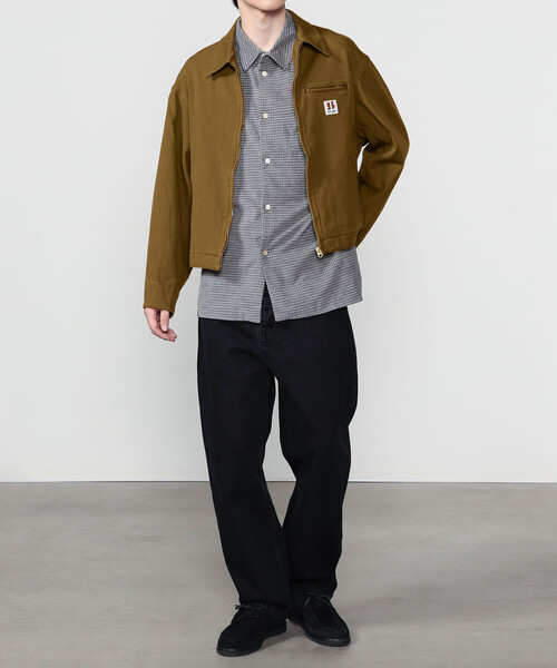 SCYE BASICS（サイベーシックス）の「SCYE BASICS | 〈別注〉 ストレッチコットンダックショートジャケット MEN（カバーオール・メンズ・ブラウン/Nat/ブラック・38/40）」の4枚目の写真
