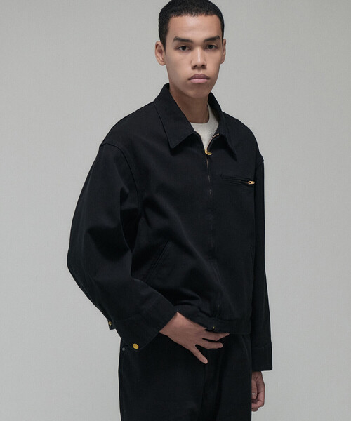 SCYE BASICS（サイベーシックス）の「SCYE BASICS | 〈別注〉 ストレッチコットンダックショートジャケット MEN（カバーオール・メンズ・ブラウン/Nat/ブラック・38/40）」の7枚目の写真