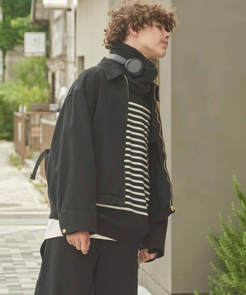 SCYE BASICS（サイベーシックス）の「SCYE BASICS | 〈別注〉 ストレッチコットンダックショートジャケット MEN（カバーオール・メンズ・ブラウン/Nat/ブラック・38/40）」の2枚目の写真