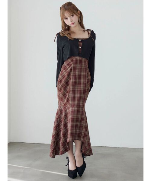 EATME マーメイドチェックワンピース　Mサイズ セール】マーメイドチェックワンピース（ワンピース）｜EATME