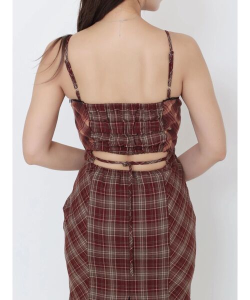 EATME（イートミー）の「マーメイドチェックワンピース（ワンピース・レディース・ワイン/ブラック・MEDIUM/SMALL）」の5枚目の写真