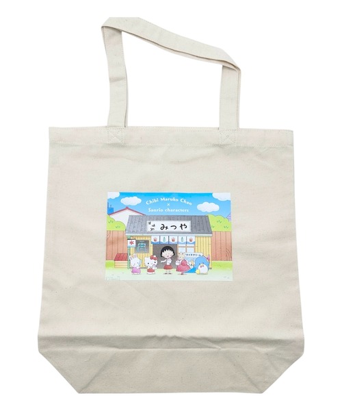 sanrio(サンリオ)の「ちびまる子ちゃん×サンリオキャラクターズ トートバッグ(トートバッグ・レディース・ナチュラル・ONE SIZE)」の1枚目の写真