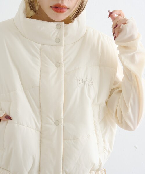 w closet（ダブルクローゼット）の「中綿リボンベスト（ベスト・レディース・ブラウン/オレンジ/アイボリー・FREE）」の10枚目の写真