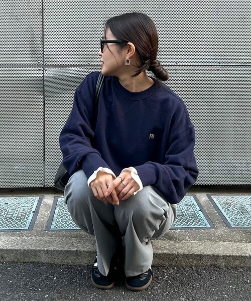 fredy emue（フレディエミュ）の「【WEB限定】FR刺繍裏毛スウェット（スウェット・レディース・ベビーピンク/ライトグレー/ブラウン/ネイビー・38）」の21枚目の写真