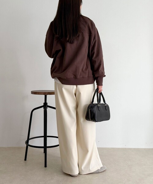 fredy emue（フレディエミュ）の「【WEB限定】FR刺繍裏毛スウェット（スウェット・レディース・ベビーピンク/ライトグレー/ブラウン/ネイビー・38）」の15枚目の写真