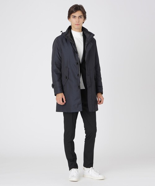 BLACK LABEL CRESTBRIDGE(ブラックレーベル・クレストブリッジ)の「ダブルフェイスメモリー10monthシティパーカー(ブルゾン・メンズ・ネイビー/グレー系その他・M/L/XL)」の2枚目の写真