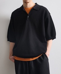 crepuscule | crepuscule / クレプスキュール：別注 Extra Light Moss Stitch Polo：ONLYARK-2-2514[COR](Tシャツ/カットソー)