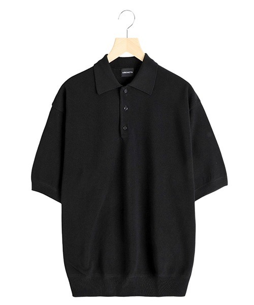crepuscule（クレプスキュール）の「crepuscule / クレプスキュール：別注 Extra Light Moss Stitch Polo：ONLYARK-2-2514[COR]（Tシャツ/カットソー・メンズ・ブラック・2）」の13枚目の写真