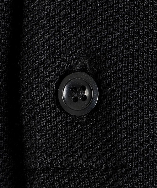 crepuscule（クレプスキュール）の「crepuscule / クレプスキュール：別注 Extra Light Moss Stitch Polo：ONLYARK-2-2514[COR]（Tシャツ/カットソー・メンズ・ブラック・2）」の10枚目の写真