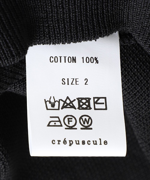 crepuscule（クレプスキュール）の「crepuscule / クレプスキュール：別注 Extra Light Moss Stitch Polo：ONLYARK-2-2514[COR]（Tシャツ/カットソー・メンズ・ブラック・2）」の6枚目の写真