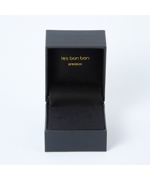 les bonbon】K18 half eternity diamond ring/ハーフエタニティ