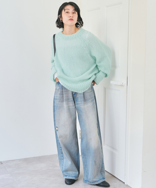 セール】モヘヤ混ルーズニット（ニット/セーター）｜Spick & Span