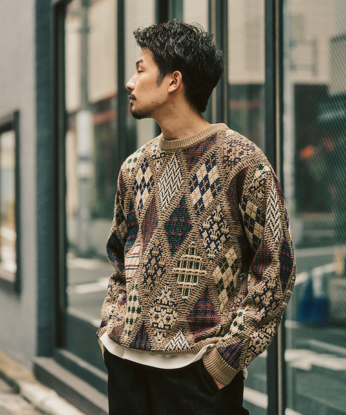 417 EDIFICE（フォーワンセブンエディフィス）の「モールニット カラーリブプルオーバー（ニット/セーター）」 - WEAR セーター ニット  モールニット カラーリブ プルオーバー メンズ レディース フォーワンセブンエディフィス ニット セーター Ｌ