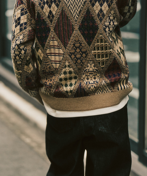 セール】アーガイルニットクルー（ニット/セーター）｜417 EDIFICE