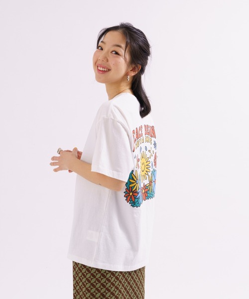 PR01.(ピーアールワン)の「BIG WAVE ピース&スマイル プリントTシャツ(Tシャツ/カットソー・メンズ・オフホワイト・LARGE/MEDIUM)」の4枚目の写真