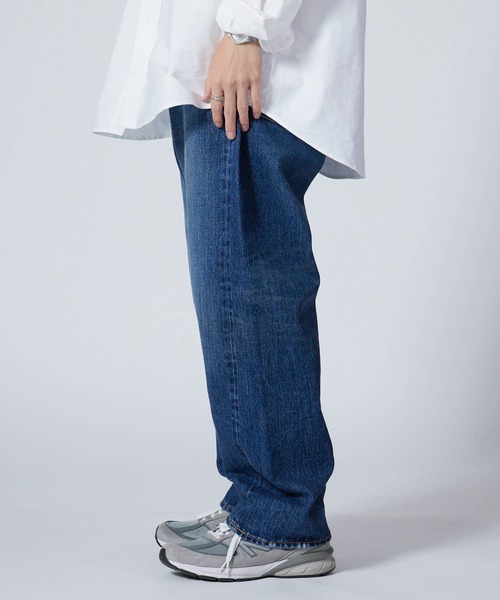 Ordinary fits（オーディナリーフィッツ）の「Ordinary fits/オーディナリーフィッツ TYPE LOOSE/USED テーパードシルエット バンダナ付き コットンデニムパンツ（デニムパンツ・メンズ・ブルー・30/32/34）」の2枚目の写真