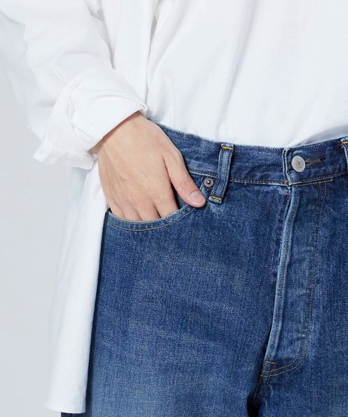 Ordinary fits（オーディナリーフィッツ）の「Ordinary fits/オーディナリーフィッツ TYPE LOOSE/USED テーパードシルエット バンダナ付き コットンデニムパンツ（デニムパンツ・メンズ・ブルー・30/32/34）」の5枚目の写真