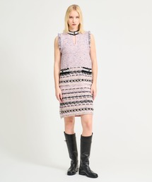 boussole（ブソル）の「BOUSSOLE / クラシックファンシーツイード ニットワンピース（ワンピース）」